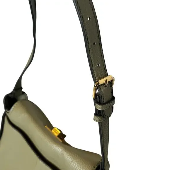 Steve Madden Turn-Lock Quilted Olive Green Shoulder Bag - Picture 8 of 9